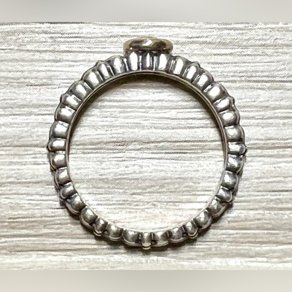 Vintage Town & Country Sterling Silver And 14K Gold Peridot Ring, Size 7 - Picture 6 of 11